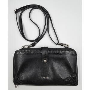 The Sak Iris Smartphone 3 In 1 Crossbody, Wristlet, Wallet Black Leather